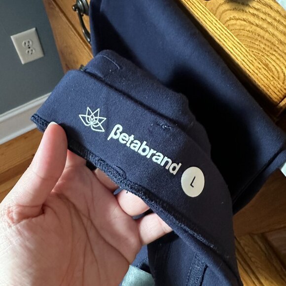Betabrand | Straight Leg Dress Pant Yoga Pants in NAVY | Size L - Picture 4 of 5